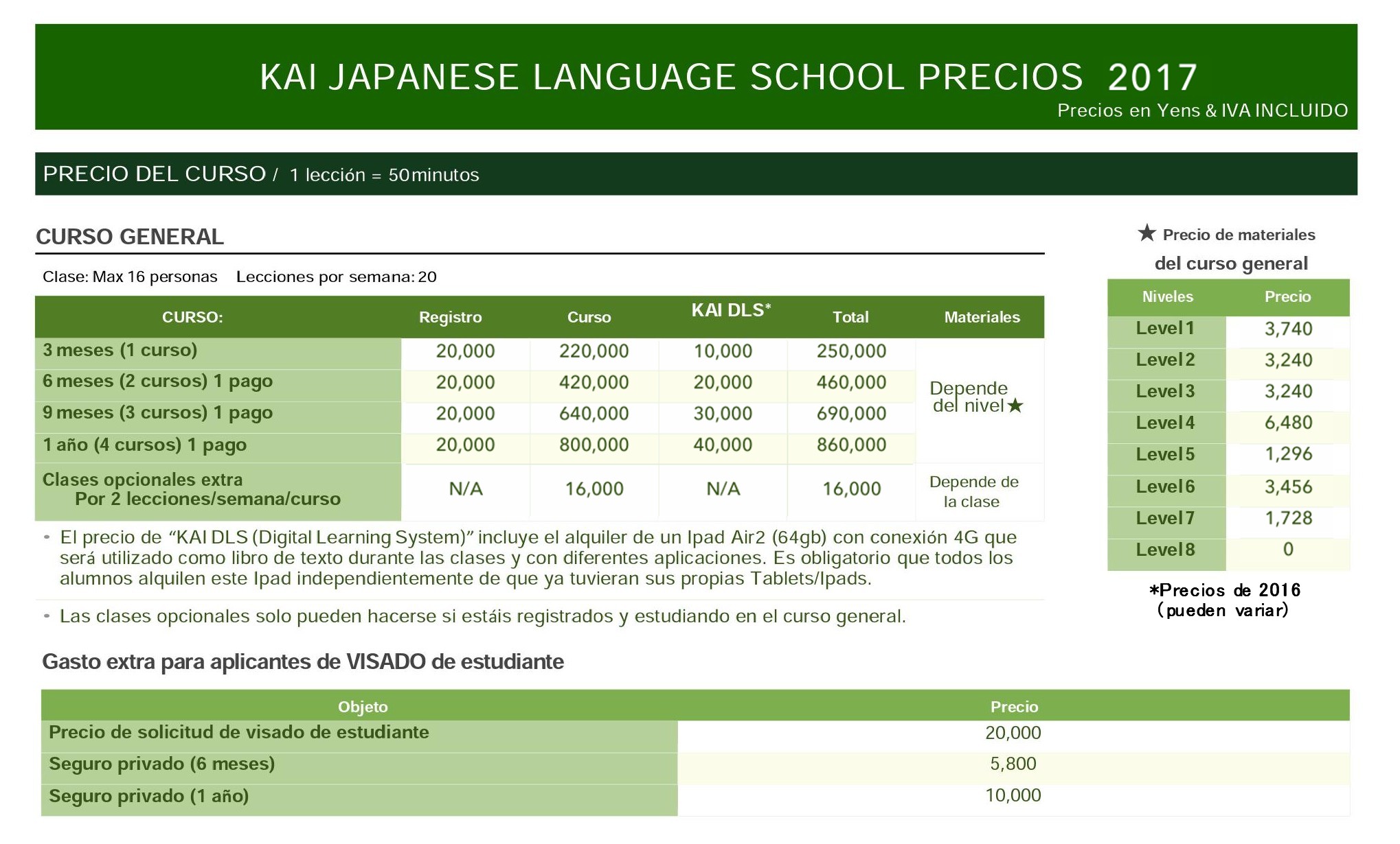 Precios cursogeneral 2017